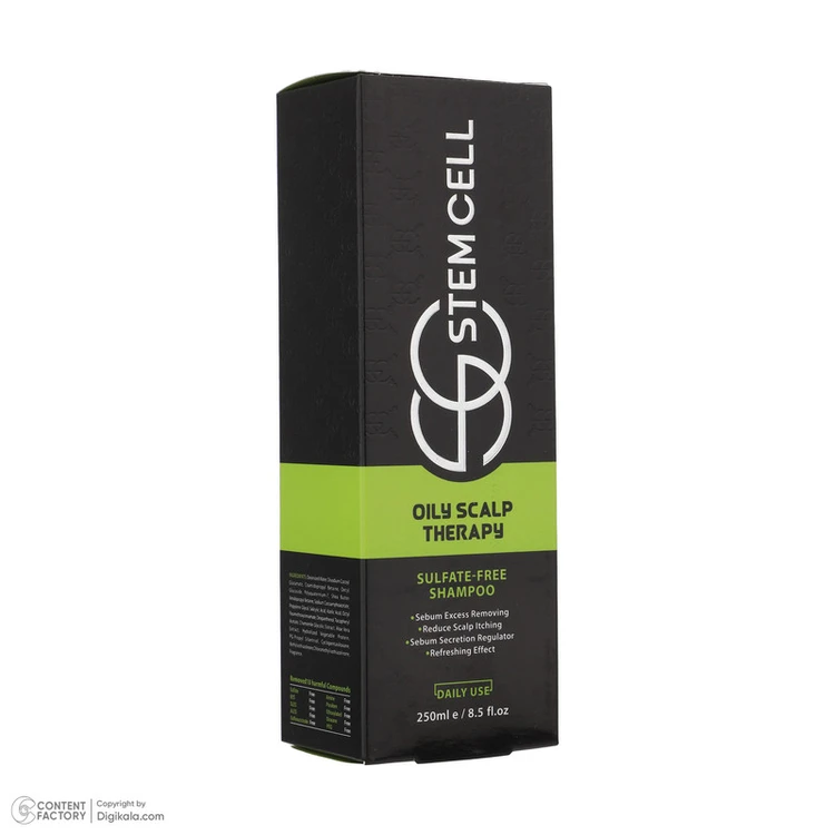 شامپو مو استم سل مدل Sulfate Free مناسب موهای چرب حجم 250 میلی لیتر