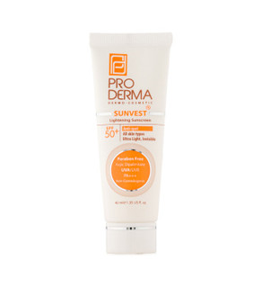 کرم ضد آفتاب و روشن کننده لک پوست بی رنگ SPF50 پرودرما