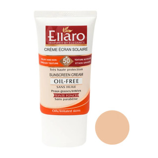 کرم ضد آفتاب فاقد چربی رنگ بژطبیعی SPF50 مدل TEINTE FONCEE الارو